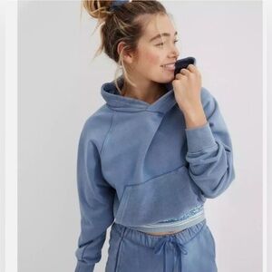 Aerie Vintage Terrycloth Boxy Hoodie - size XS